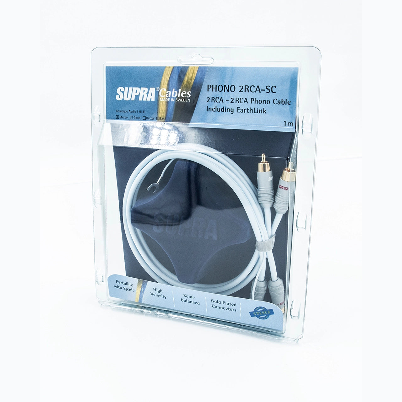 SUPRA Phono 2RCA-SC Phono-Kabel